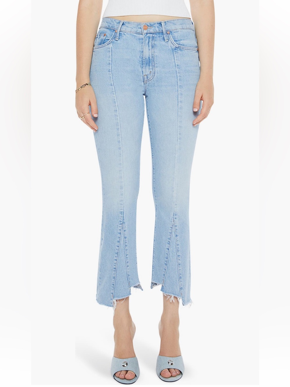 NWT MOTHER THE INSIDER CROP POINTY FRAY in Let's Get It Together Sz 30